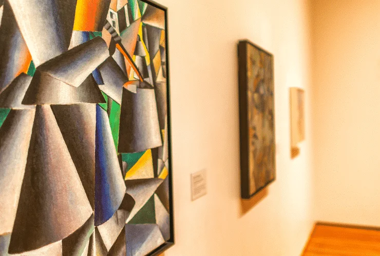 investment paintings in art gallery