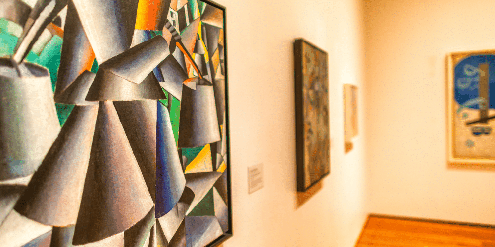 investment paintings in art gallery