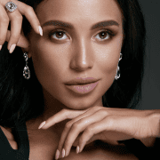 indian woman wearing diamond bracelet gift given to her by boyfriend