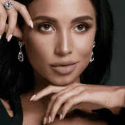 indian woman wearing diamond bracelet gift given to her by boyfriend