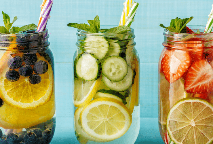 fruit and vegetable infused water drinks