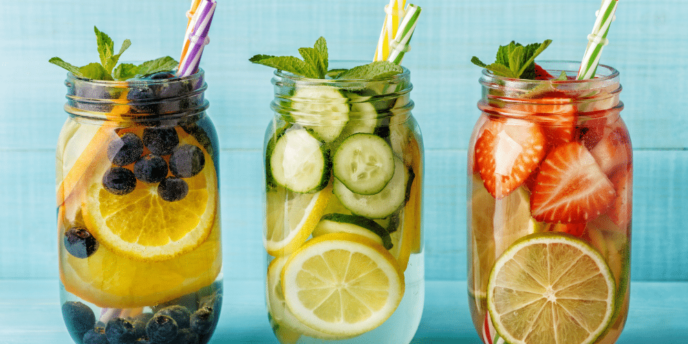 fruit and vegetable infused water drinks