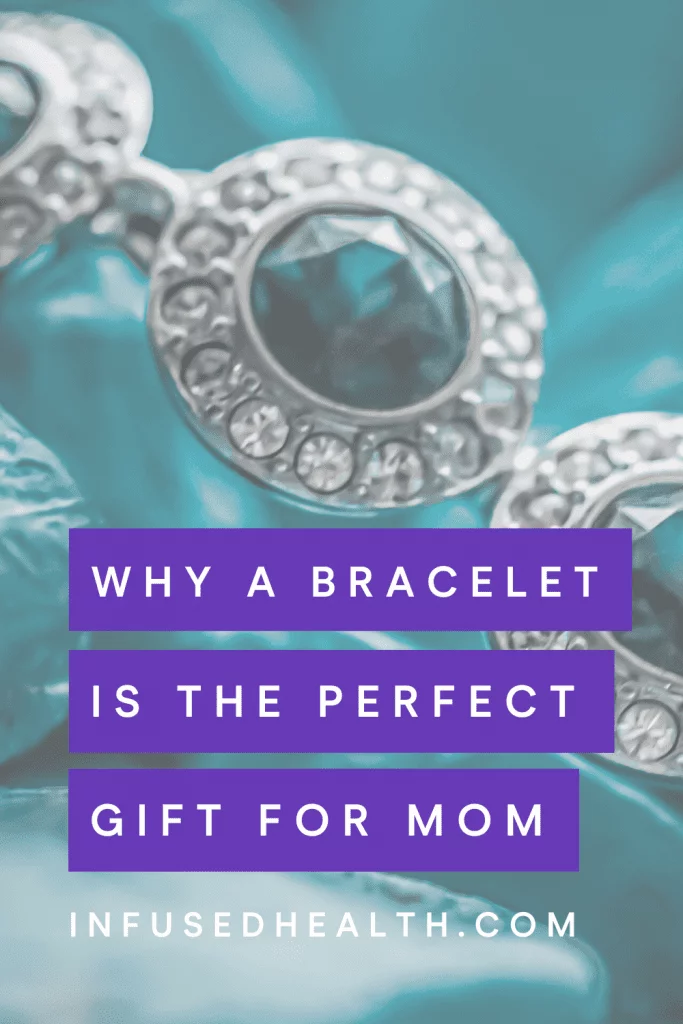 blue gem diamond silver bracelet gift for mom